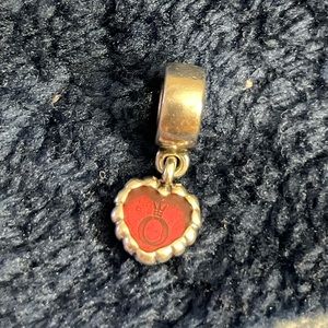 Pandora red heart dangle charm